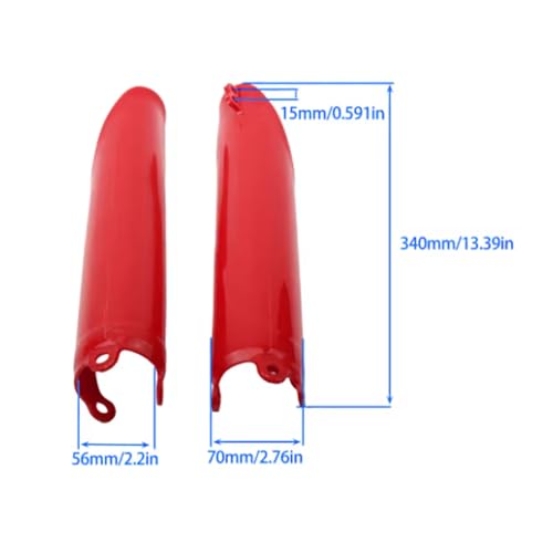 Aramox 1 Pair Front Fork Guard Shock Covers, Front Shock for CR125 CR250 CR500 1993-2007, CRF250R 2004-2018 Red