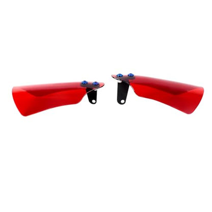 Transparent Red PMMA Acrylic Hand Grip Handguard Windshield Wind Air Deflector on Handleabar Fits for Harley Davidson Softail Dyna Sporster Touring (Red)