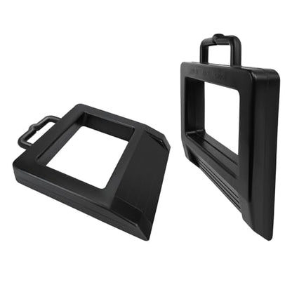 ROBLOCK 2 Pack Rubber Pallet Jack Chock Heavy Duty Wheel Chock, Pallet Jack Stopper for Truck 14.2" Length x 11.2" Width x 2" Height (Black) - color: Black(2 Pack)