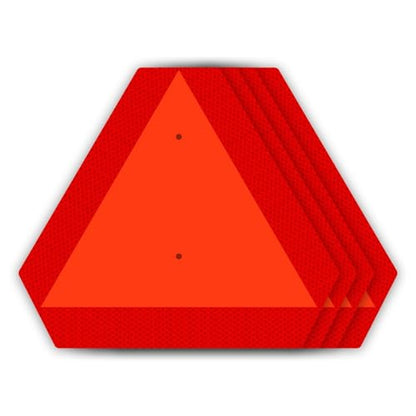 Ignixia Slow Moving Vehicle Sign, 0.7 mm Thick Rust free Aluminium Slow Moving Vehicle Triangle signs, 14”x 16” Inches Orange base with Reflective border, SMV Sign for Golf Cart, UTV, safety signs