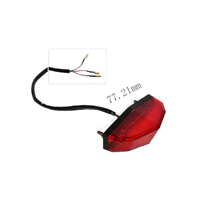 12V Universal 12 LED Motorcycle Rear Tail Light Brake Stop Running TAIL LIGHT Compatible With ATV Dirt Bike Dual Sport (Red) - color: Red