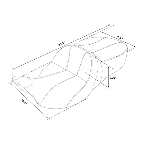 C.C. RIDER Driver& Passenger Seat Fit For Harley Touring 2009-2023 Road Glide Street Glide Road King Electra Glide and 2009-2022 CVO Models, Mammock Seat - color: 02# Orange 3