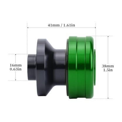 Motorcycle M8 Swingarm Spools Slider For Ninja ZX-4RR 2023-2025 Ninja ZX-4R 2024-2025 Swing Arm Spool Slider Stand Screws CNC Universal Enhanced Protection Accessories (Green) - color: Green