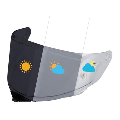 PSLER Photochromic TT-Revo Visor - TT Revo Helmet Tinted Visor Face Shield Replacement for TT-Revo,Photochromic - color: Photochromic