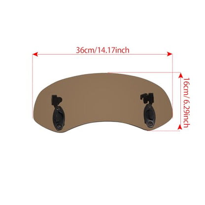 36cm Motorcycle Wind Deflector Clear Lens Adjustable Clip Windshield Extension Universal Fit for Most Motorcycle Scooter,Smoke - size: Large-smoke