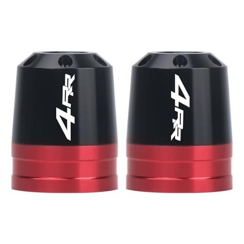 Motorcycle Bar End Sliders For Ninja ZX-4RR 2023-2025 Handlebar End Crash Protectors CNC Aluminum Handlebar Weights ninja zx-4rr Accessories (Red) - color: Red
