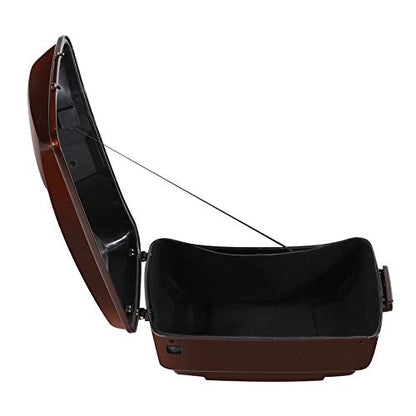 13.7" King Trunk W/Latch Key Fit For Harley Touring 2014-2025 CVO Road King Road Glide Street Glide Electra Glide Ultra Limited Pack - color: Auburn Sunglo & Black Hole With Rich Bourbon