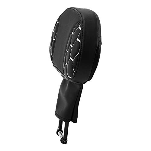 C.C. RIDER Motorcycle Backrest Plug-in Driver Rider Backrest Sissy Bar for Harley Davidson Touring CVO Street Glide Road Glide Electra Glide Road King 2009-2023 - color: Rider Backrest-White Stitching