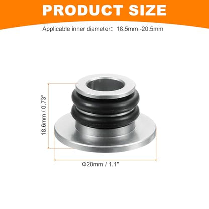 HARFINGTON Bar End Plugs Aluminum Handlebar End Caps Bike Plugs 0.57oz with Matching Rings for MTB Road BMX Fixed Gear Bike, Silver - color: Silver
