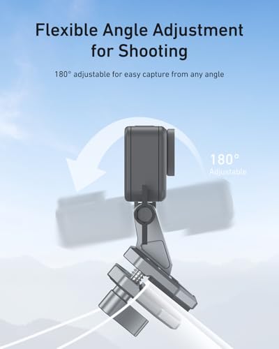 Motorcycle Windshield Clip Camera Mount, Quick Release Motorbike Windscreen Clamp for DJI Action 6/5/4/3, GoPro Mission 1 PRO, Hero 13/12/11/10, Insta360 Luna Ultra, Insta360 X5 X4, Xtra Muse