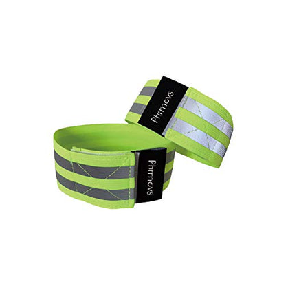 Reflective Band for Wrist, Arm, Ankle, Leg. High Visibility Reflective Running Gear for Men and Women for Night Running Cycling Walking Bicycle. Safety Reflector Tape Straps (4 PCS)