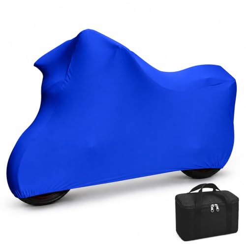 Indoor Motorcycle Cover for Yamaha Bolt/Bolt R-Spec 2014–2026, Stretch Fabric for Scratch-Free Dust Protection,Reinforced Carrying Case Included Blue - color: Blue