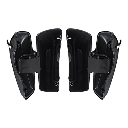 TCT-MOTORPARTS 5" Stretched Extended Hard Saddlebags Fit for Harley Touring 2014-later Road King Road Street Electra Glide Ultra-Classic - color: Stretched Vivid Black