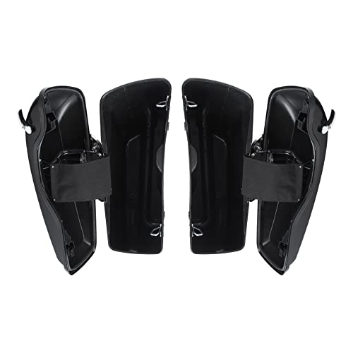 TCT-MOTORPARTS 5" Stretched Extended Hard Saddlebags Fit for Harley Touring 2014-later Road King Road Street Electra Glide Ultra-Classic - color: Stretched Vivid Black