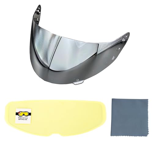 ICON IC04 Airframe Pro Airmada Airform Motorcycle Helmet Shield with Professional Anti Fog Film Set (Silver + Antifog Film) - color: Silver + Antifog Film