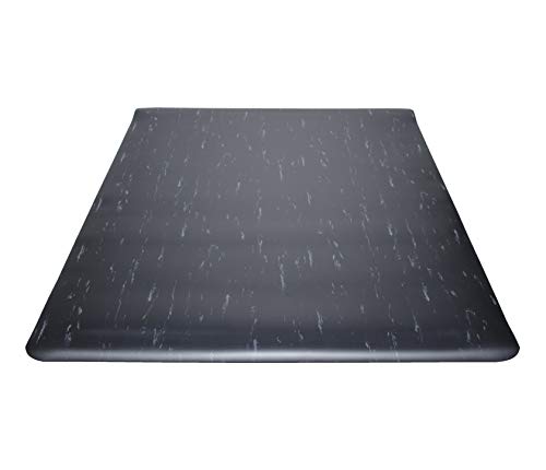 Guardian Marble Top Anti-Fatigue Floor Mat, Vinyl, 2'x3', Black | Vinyl, 34243630 - color: Black Marble, size: 36"L x 24"W x 0.5"Th
