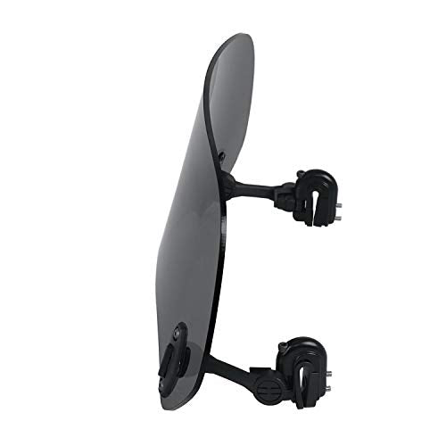 Smoke Adjustable Screen Windshield Extension Universal Clip-on Windscreen for Harley And All Motorcycle With Windshield Models - size: Smoke