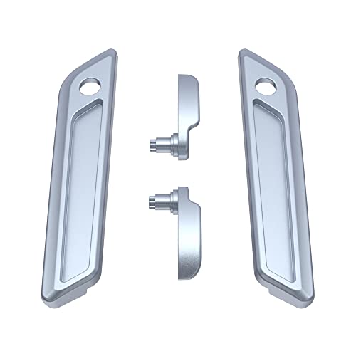 Advanblack Saddlebag Latches Covers, Lid Lifters Levers Fit for 2014+ Harley Touring Hard Saddlebags - Atlas Silver Metallic - color: Atlas Silver Metallic