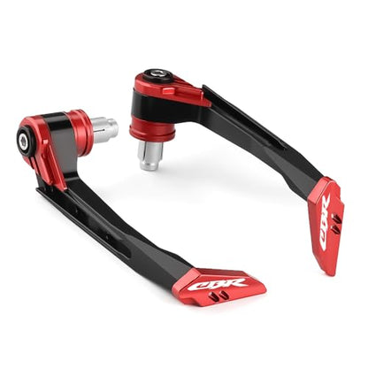 Motorcycle Brake Clutch Lever Guards Bar End Handguard Compatible with H.onda CBR 500R CBR600RR/CBR1000RR | Handlebar Protector CBR125/250R/300R Accessories (red) - color: Red
