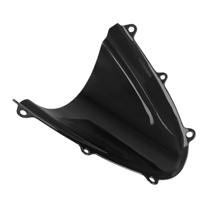 Motorcycle Windscreen Windshield Replacement for Suzuki GSXR600 GSXR750 GSXR 600 GSXR 750 2011-2025 GSX-R600Z GSX-R750Z 2022 2023 2024 2025 PC Windscreen Double Bubble (Black) - color: black