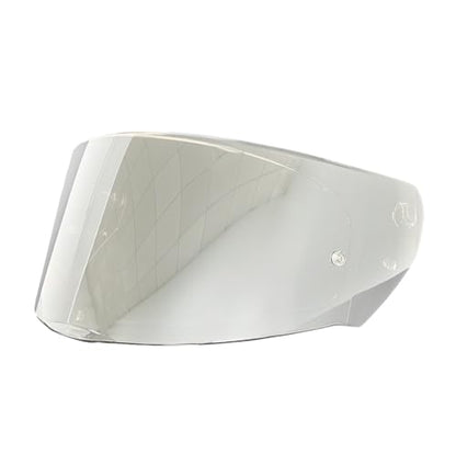 Assault Helmet Visor,Motorcycle Helmet Shield Replacement UV Protection Windshield Compatible With Assault,Stream,Rapid,Storm,FF320,FF328,FF353,FF800(Revo Clear Silver) - color: Revo Clear Silver
