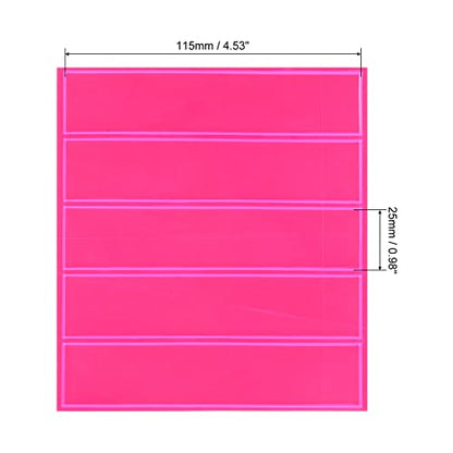 PATIKIL Reflective Stickers, 15 Pack 1 x 4.5" Waterproof Adhesive High Visibility Night Caution Warning Safety Tape Strips for Backpacks Bikes Helmets, Pink - color: Pink