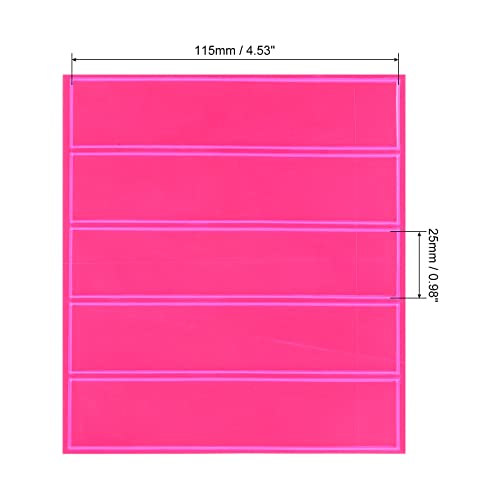 PATIKIL Reflective Stickers, 15 Pack 1 x 4.5" Waterproof Adhesive High Visibility Night Caution Warning Safety Tape Strips for Backpacks Bikes Helmets, Pink - color: Pink