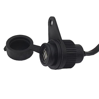 GoolRC USB Outlet Quick Charger Socket, Motorcycle Modified USB Chargers Adapter with Dual 5V/2A Port Waterproof Cover Replacement for MT-09 SP MT07 XSR700