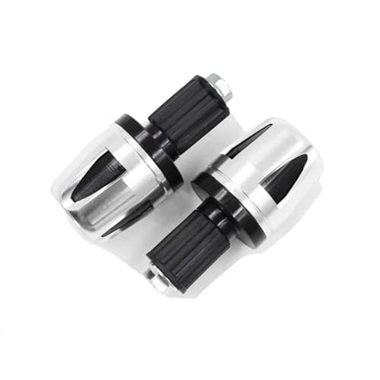 Motorcycle Handlebar Protector Frame Slider Handlebars Grips Bar Ends Universal 7/8" Vibration Heavy Weights Plug Handle Sliders For Dirt Bike(Silver) - color: Silver