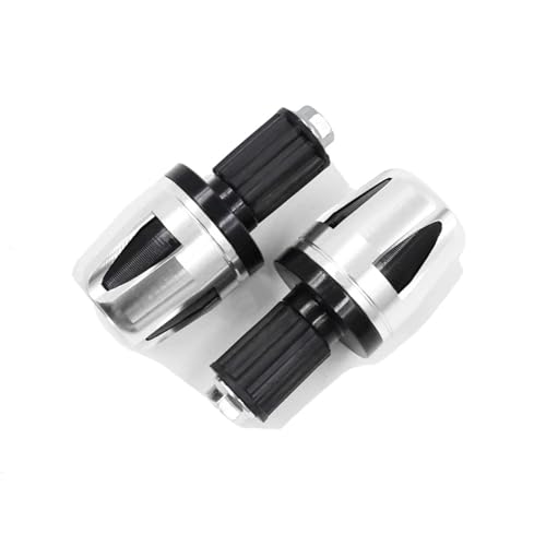 Motorcycle Handlebar Protector Frame Slider Handlebars Grips Bar Ends Universal 7/8" Vibration Heavy Weights Plug Handle Sliders For Dirt Bike(Silver) - color: Silver
