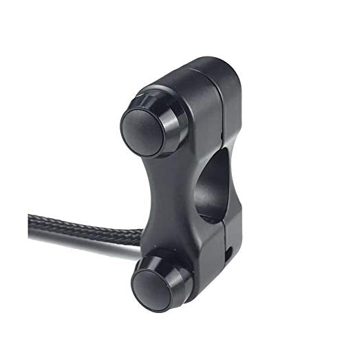RAYANA ATV Motorcycle Waterproof Handlebar Switch Push Button Switch 7/8 22mm Universal Motorcycle Switch Control (Color : Black, Size : Latching)