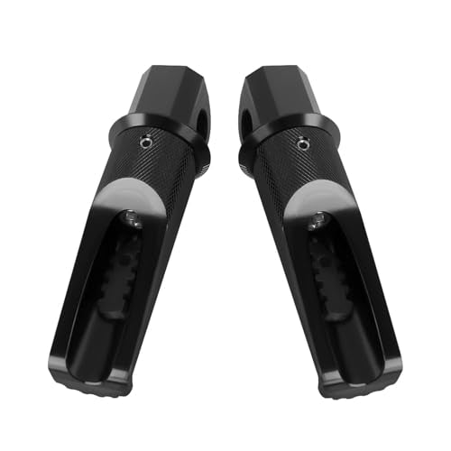 Motorcycle Footpegs Rear Passenger Foot Pegs Replacement for Yamaha YZF R25 R3 R15 MT03 MT25 MT07 MT09 MT10 XSR 700 900 T-MAX TMAX T MAX 530 500 FZ1 FZ6 Foot Rests Pedal (black) - color: black