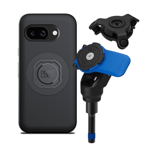 Quad Lock Handlebar Clamp Motorcycle Phone Mount with Vibration Dampener and MAG Phone Case for Google Pixel 9a - size: Pixel 9a
