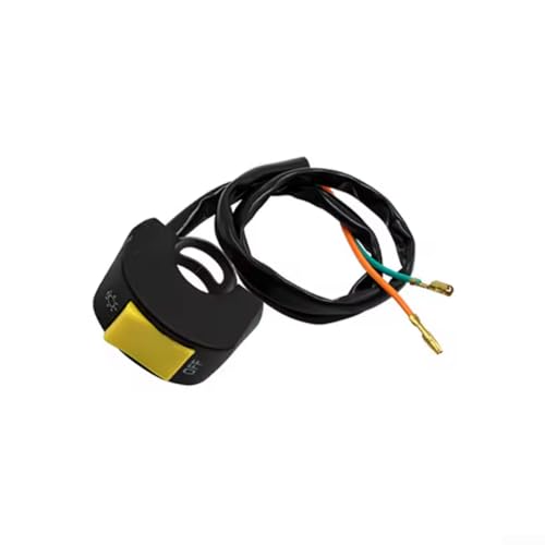 22MM Motorcycle Handlebar LED Switch Featuring Engine Kill and Dual Flash Button for Improved Nighttime Riding Safety (yellow) - color: yellow