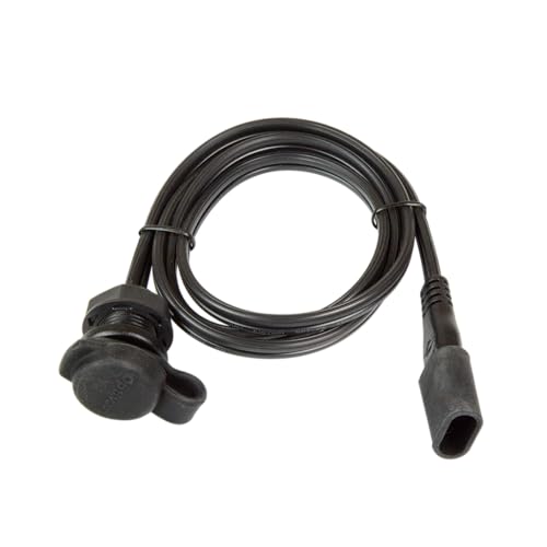 Tecmate OptiMATE Cable O-40, Weatherproof SAE socket, panel mount, Black - style: OptiMATE PANEL MOUNT: SAE to SAE - 40"