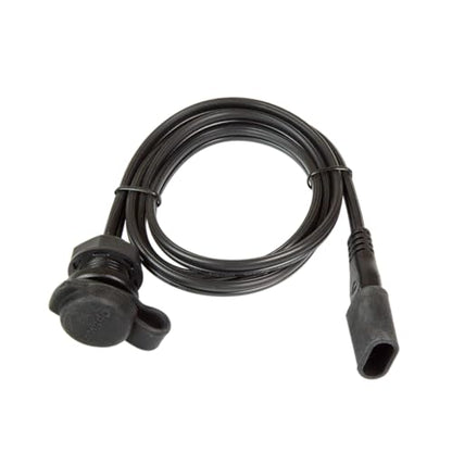 Tecmate OptiMATE Cable O-40, Weatherproof SAE socket, panel mount, Black - style: OptiMATE PANEL MOUNT: SAE to SAE - 40"