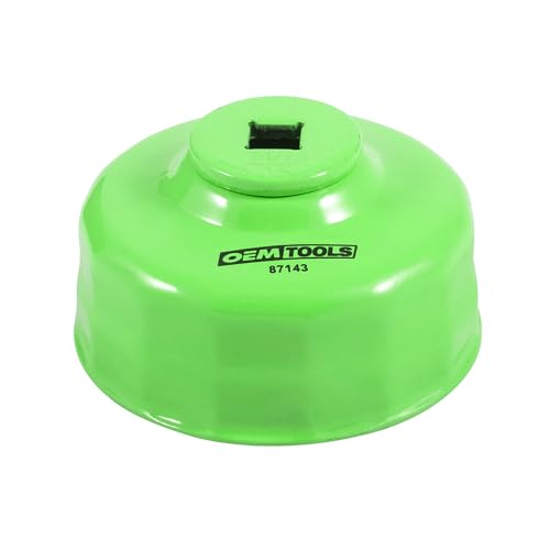OEMTOOLS 87143 74/76MM and 15 Flute Oil Filter Wrench, Green Oil Filter Wrench, Fits 3/8" Ratchet, Non-Slip Grip, Rust-Resistant - style: 74/76 mm 15 Flute