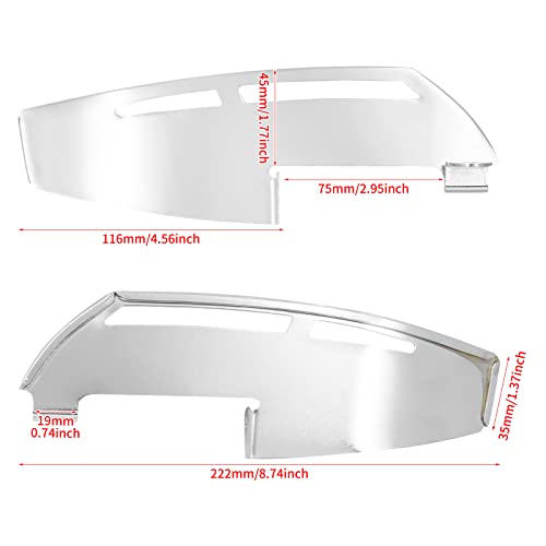Motorcycle Driver Floorboard Heel Guard Fit For Harley Softail 86-17 Touring FLD 2012-2016 Touring Electra Glide Road Glide Road King Street Glide Chrome - color: Chrome