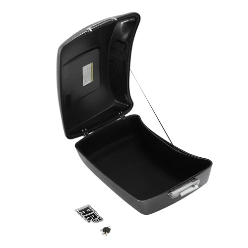 TCMT King Motorcycle Trunk Fit for Harley Touring 2014-2025 CVO Road King Road Glide Street Glide Electra Glide Ultra Limited Pack Gauntlet Gray Metallic - color: Gauntlet Gray Metallic(No Speaker Holes)