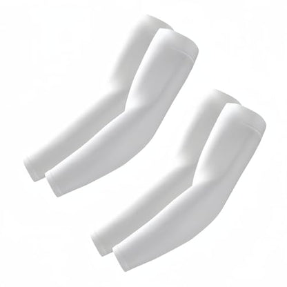 ROXUN Arm Sleeves, Cooling UV Sun Protection Sports Compression for Men/Women - color: 2 Pairs - 2 White