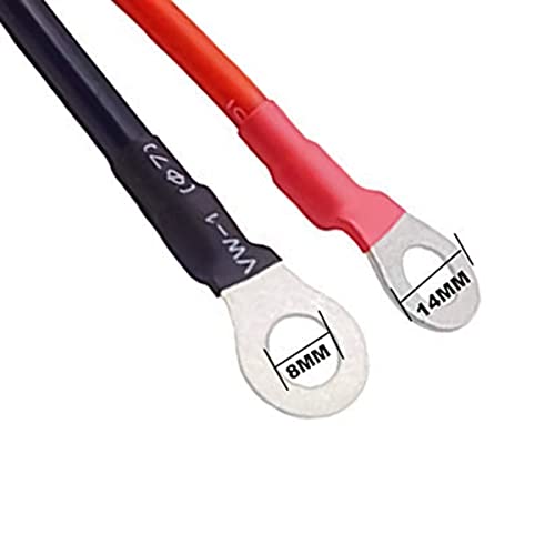 EC5 to O Ring Terminal Extension Cable EC5 Female Plug Connector Cable for RC Car ESC Jump Starter Emergency Power Cord Automotive Emergency Battery and More- (10AWG/50cm/1.6ft)