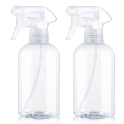 Spray Bottles BPA free Plastic Spray Bottle 10oz/300ml Adjustable Sprayer Empty Refillable Container Mist Stream for Watering Plants, Pet Training, Kitchen Cleaning - color: Transparent