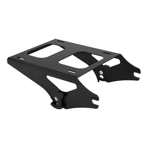 XFMT Motorcycle Detachable Two Up Luggage Rack Trunk Mounting Bracket For 2014-2026 Harley Touring Road King Street Glide Road Glide Electra Glide - color: Black 2-UP Luggage Rack