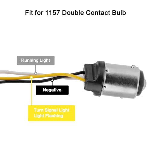Motorcycle 1157 LED Turn Signal Light Front Rear 2 Inch Bullet Smoked Lens Compatible with Harley Softail Touring Dyna Fat Boy Sportster Road King Electra Glide - color: 1157[Smoke+White/Yellow/Front]