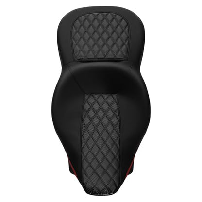 SLMOTO Hammock Motorcycle Drive River Seat - Motorcycle Seat Cushion fit for Harley Touring Road King Street Glide Road Glide Electra Glide 2009-2023 - color: C Style Black