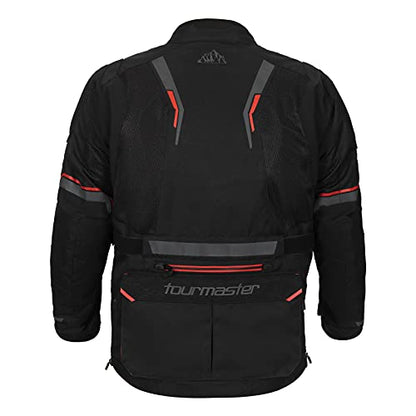 Tourmaster Men's Ridgecrest Mesh Adventure Motorcycle Jacket - color: Black, size: Medium Tall