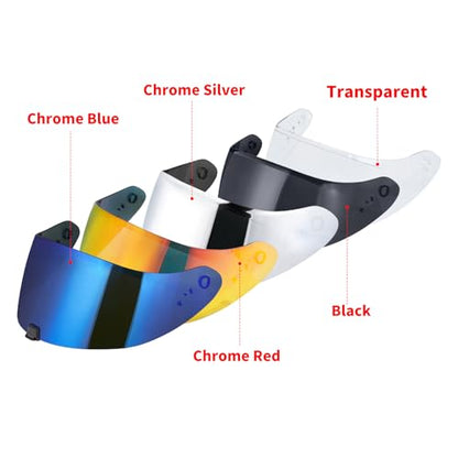 R420 Visor Shield Repalcement, UV Protection Outer Face Helmet Shield Compatible with R420 Motorcycle Accessories (Clear) - color: Clear