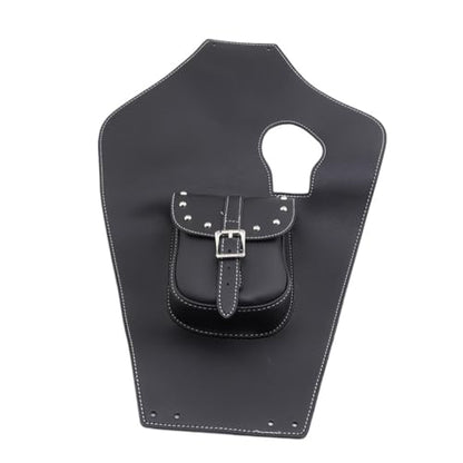 Motorcycle Black Artificial Leather Tank Cap Panel Bag For Yamaha Virago 750 XV750 XV1100