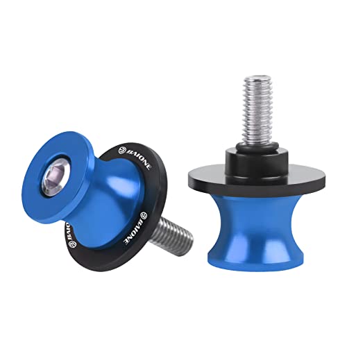 Worldmotop 6MM Swingarm Spools Sliders Replacement For Yamaha YZF R1 R3 R6 R25 R1000 (Blue) - color: Blue