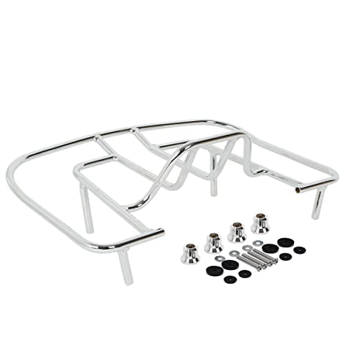 Green-L Rear Trunk Mounted Luggage Rack Fit for Honda 2001-2017 Goldwing GL1800 Motorcycle Chrome Tourbox Carrier - color: Style B chrome
